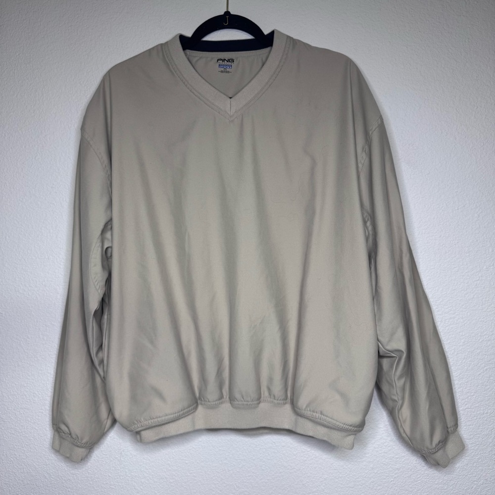 Ping Collection Performance Dynamics Tan Golf Pullover Men's Preppy Size Medium